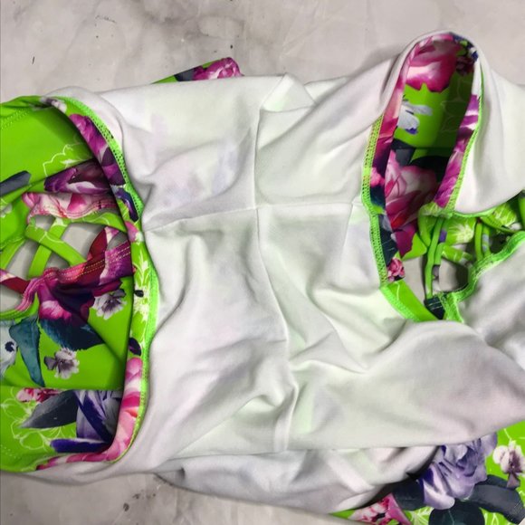 Torrid 1 neon floral neon swim bottom - Picture 6 of 6